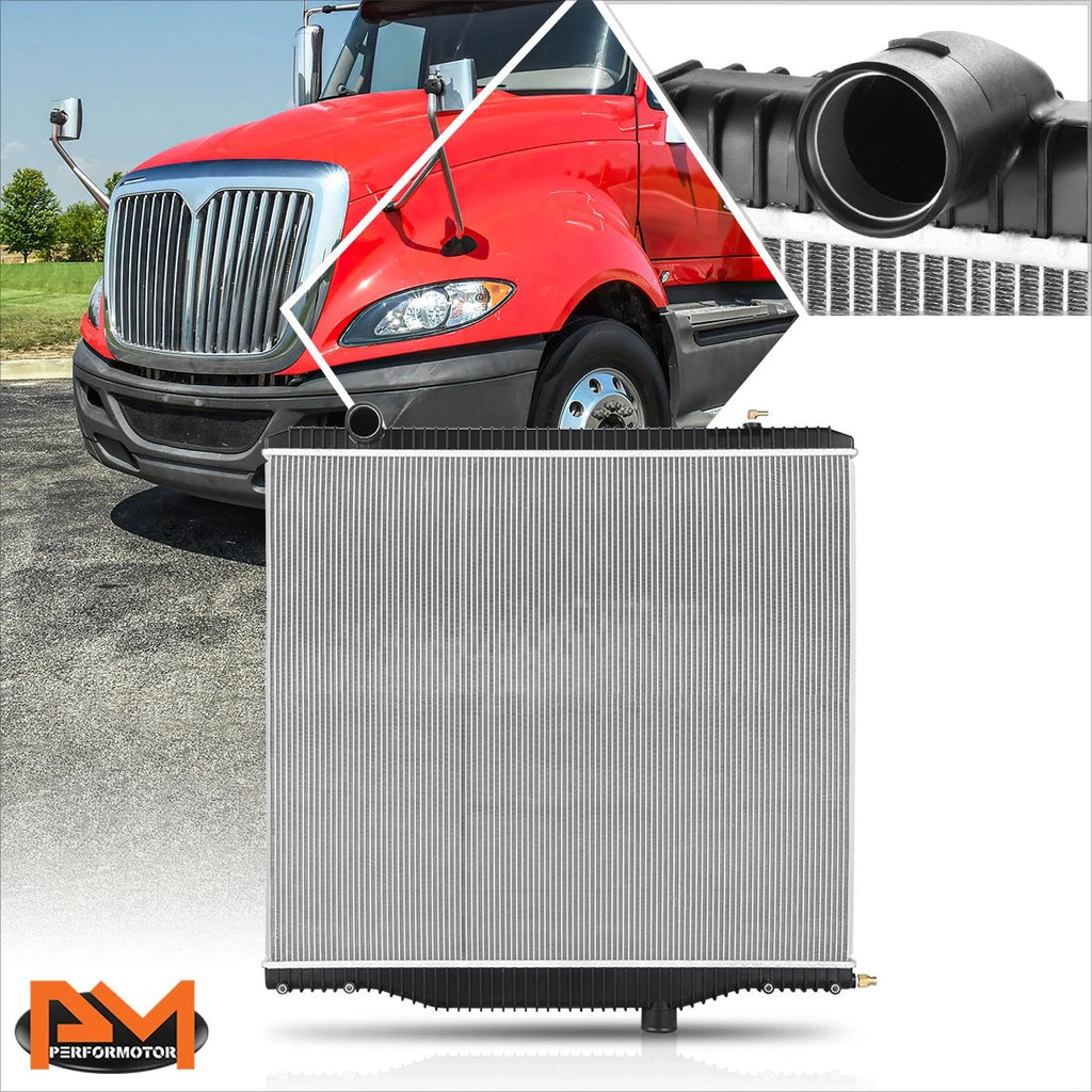 2X Aluminum Core 2-Row Radiator for International ProStar/8600 8500 TranStar (2010–2015)