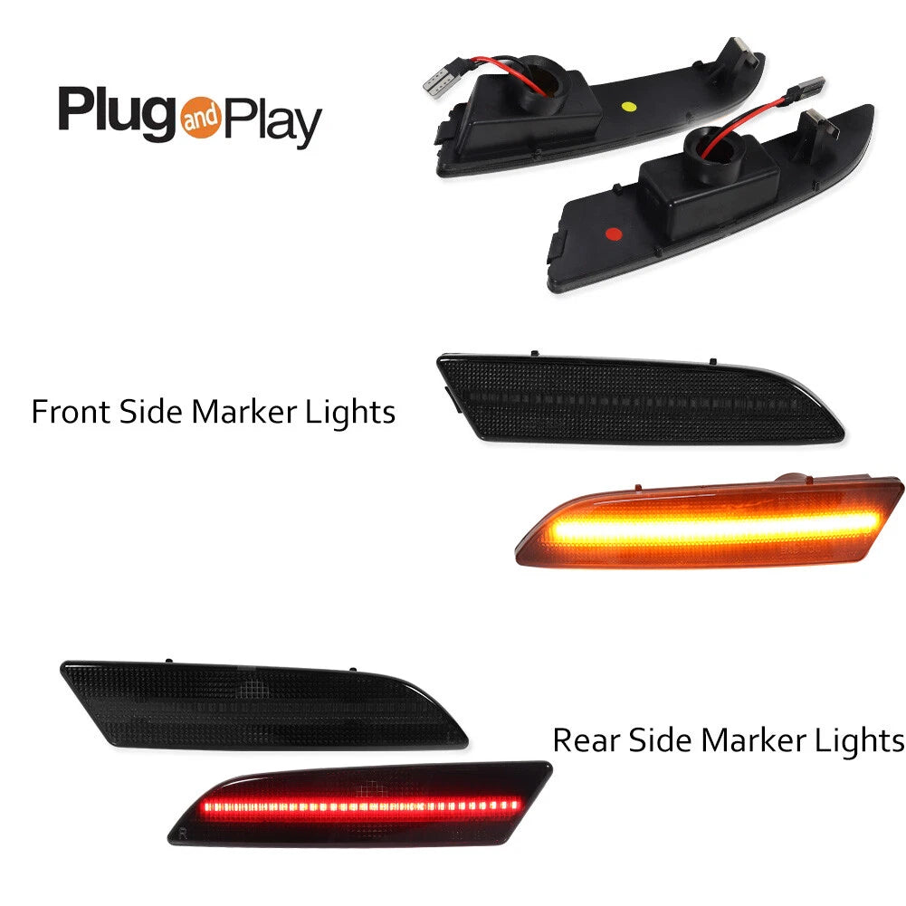 Set of 2 LED Side Bumper Marker Lights for Chrysler Crossfire (2004–2008)