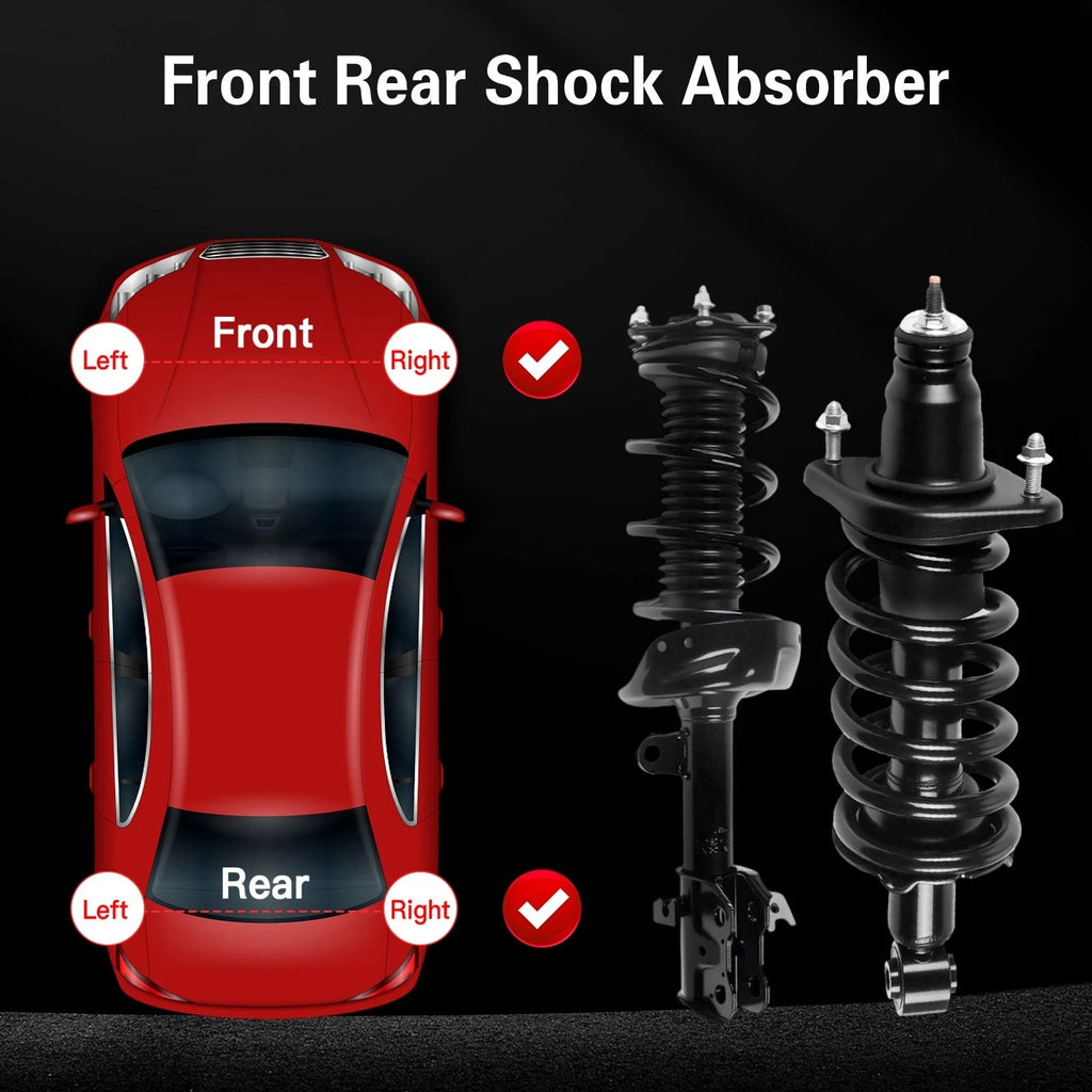 Set of 4 Shock Struts with Coil Springs for Honda CR-V (2007–2011)