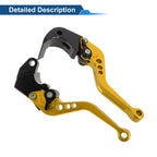 Adjustable Short Brake Clutch Levers for Suzuki GSXR750 (2004–2005) Gold Tone