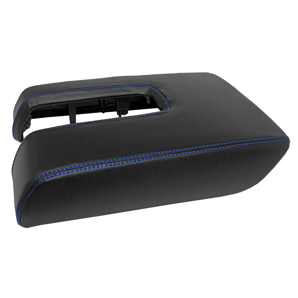 Console Armrest Lid Cover for Toyota Tundra (2014–2019) Blue Stitch