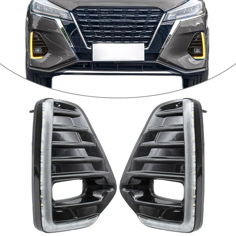 LED Daytime Running Lights w/ Turn Signal for Nissan Kicks (2021)