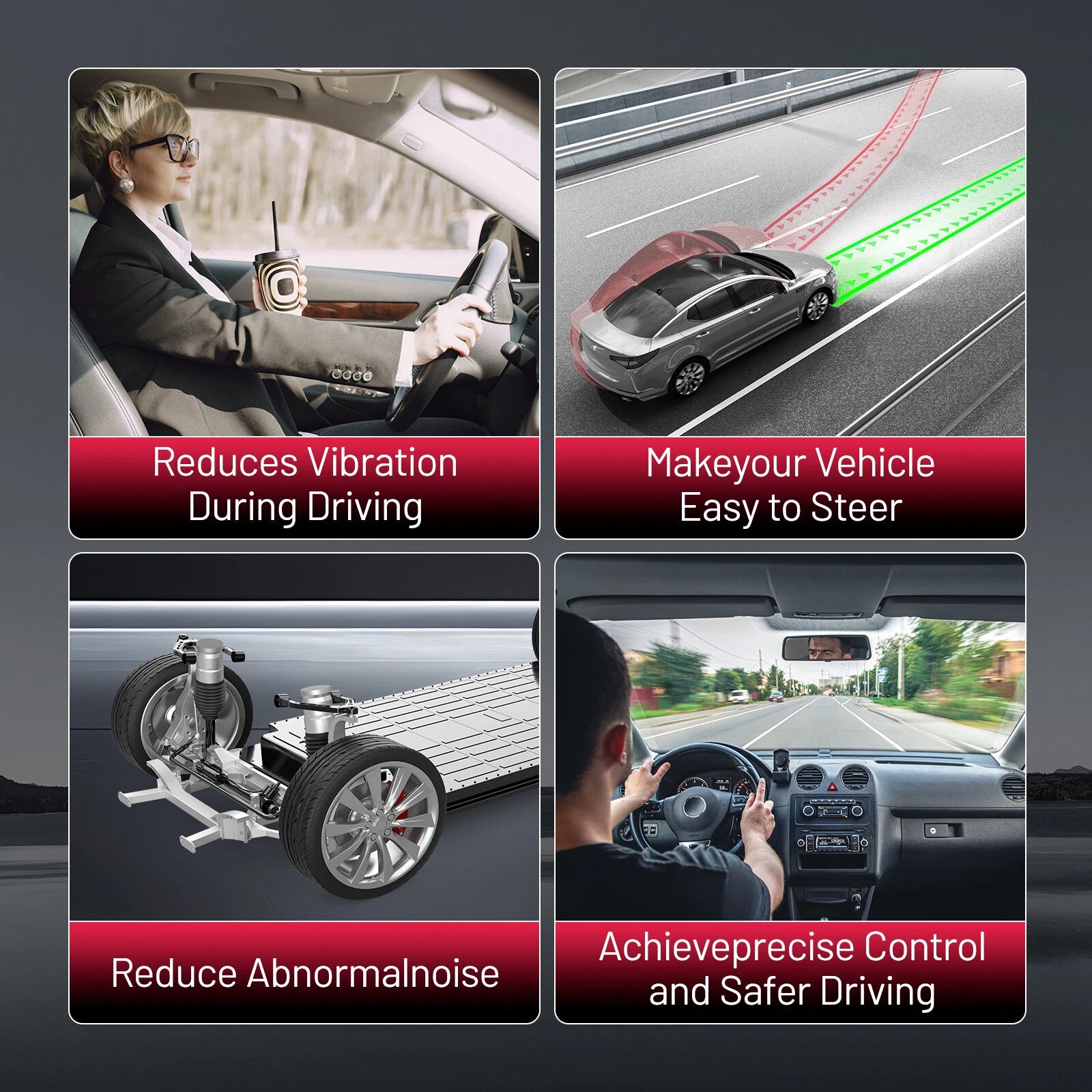 2WD Front Upper and Lower Control Arm Suspension Kit for Chrysler 300 (2005-2010)