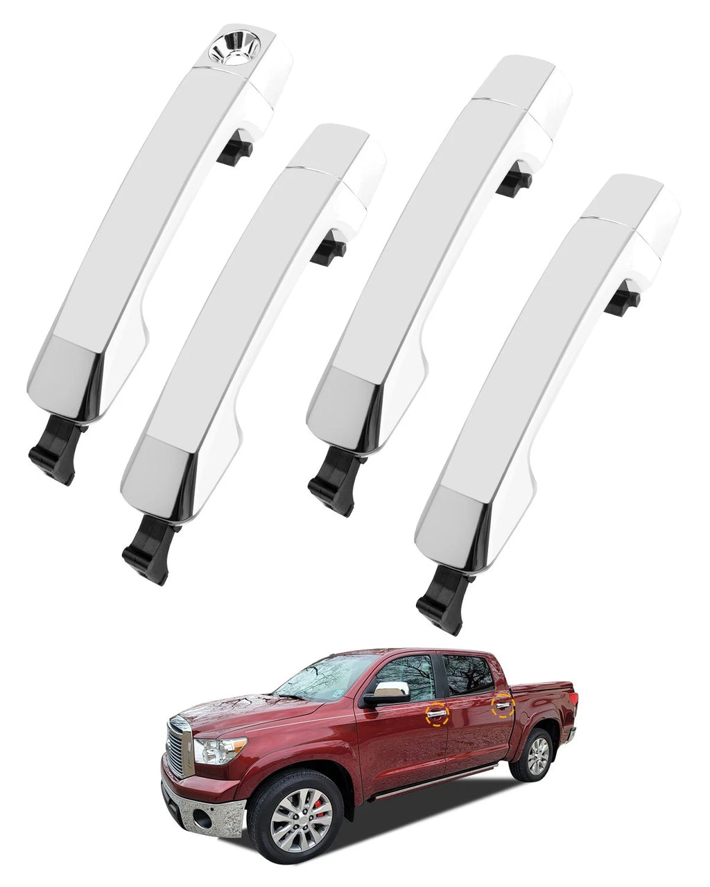 Chrome Outside Exterior Door Handle for Toyota Tundra Sequoia (2007–2021)