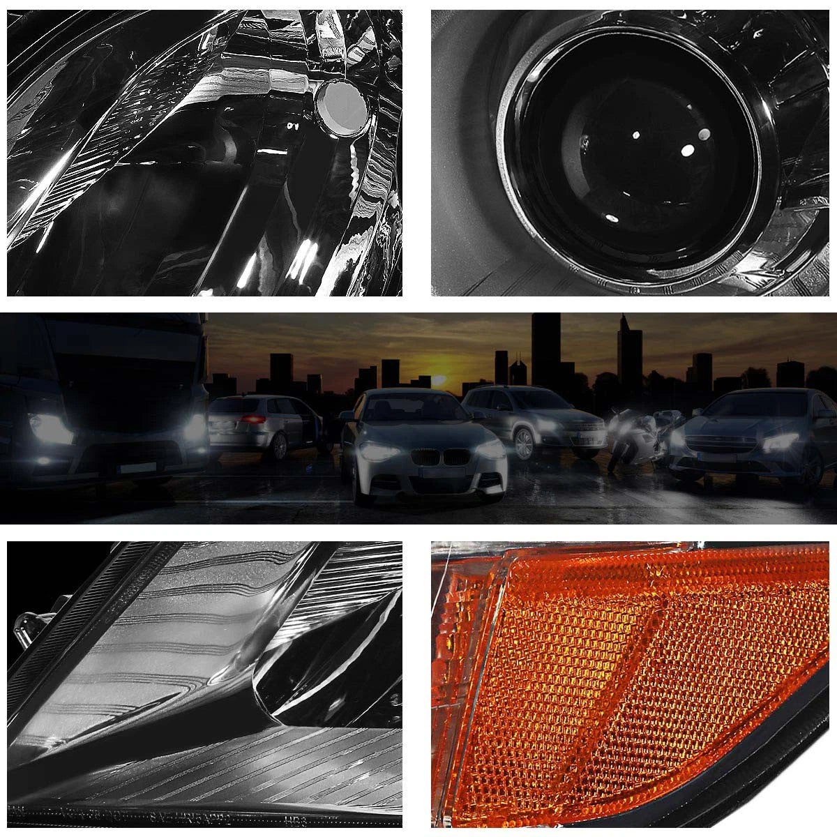 Headlight for Toyota Sienna XL30 (2011–2020) Chrome Housing Smoked Lens