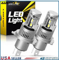Set of 2 9003 H4 LED Headlight Bulbs 30000LM High Low Beam 6000K 200W