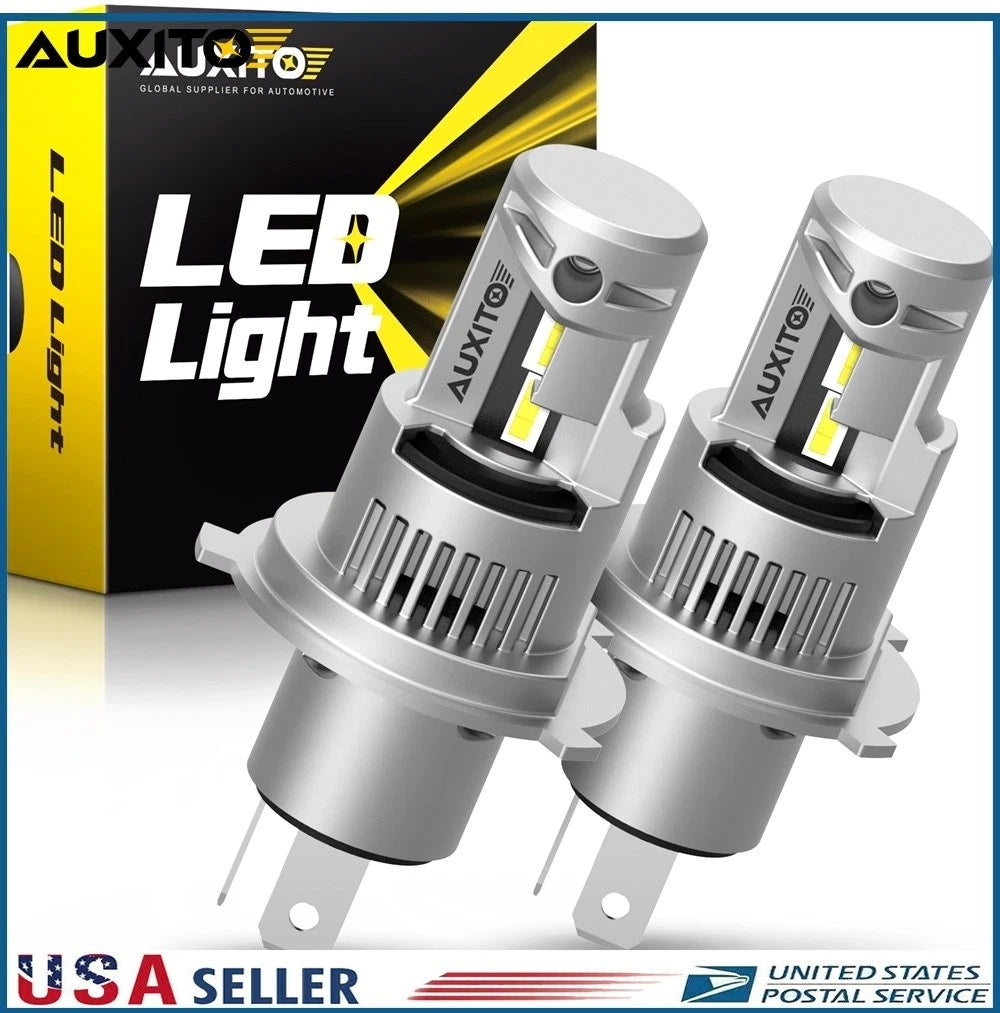 Set of 2 9003 H4 LED Headlight Bulbs 30000LM High Low Beam 6000K 200W