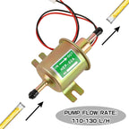 2X 12V Inline Low Pressure Electric Fuel Pump HEP-02A Universal