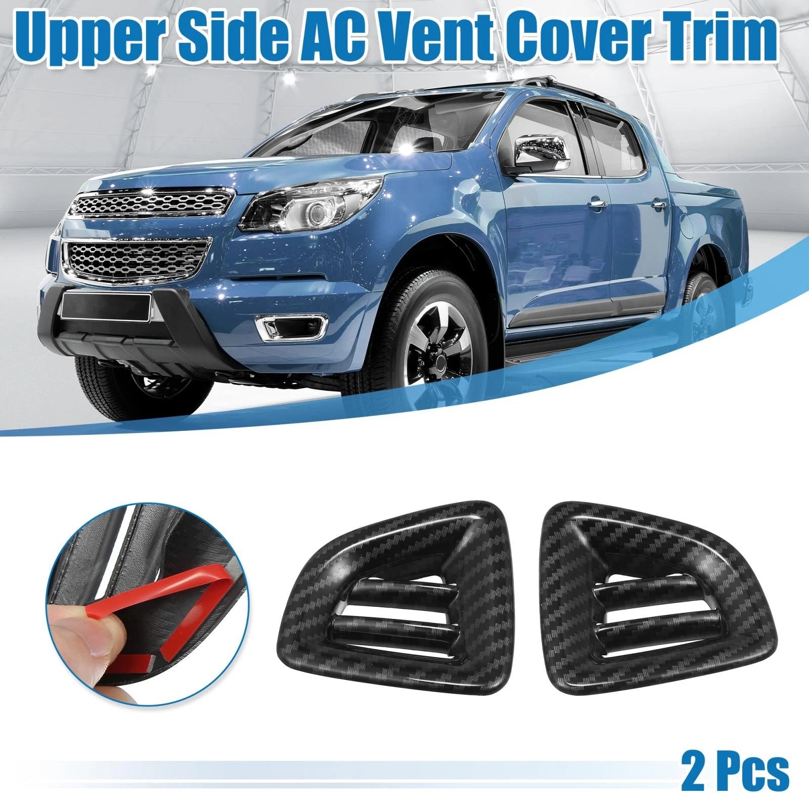 2pcs Black Dashboard Upper Side Air Vent Cover for Chevrolet Colorado (2015–2022)
