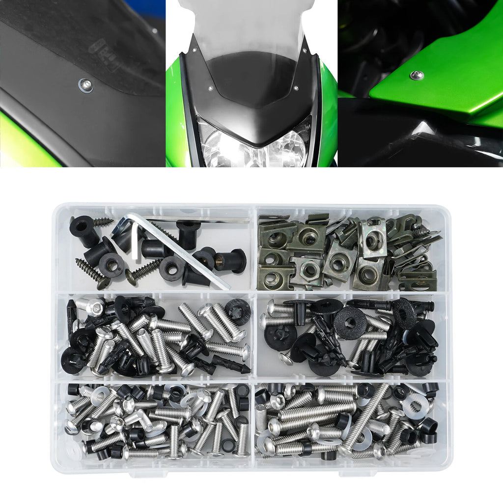 2X Stainless Fairing Bolt Kit for Kawasaki KLR250 650 / GPZ 305 550 750 1100