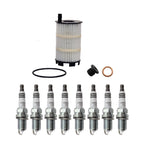 Wix Engine Oil Filter & NGK 8 Ruthenium HX Spark Plugs for Audi RS4 RS5 (2006–2020)