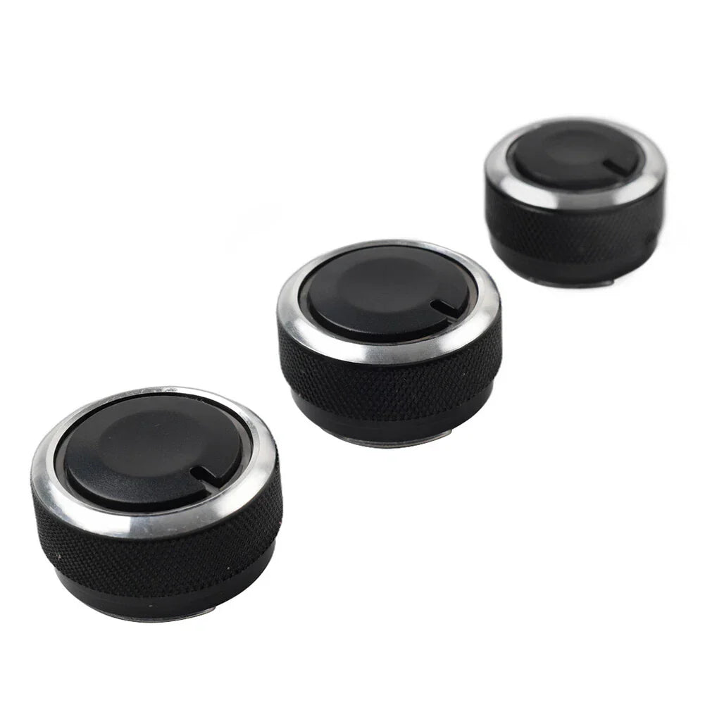 3 x ABS Air Conditioning Knob Switch Decor for VW Polo (2004-2013)