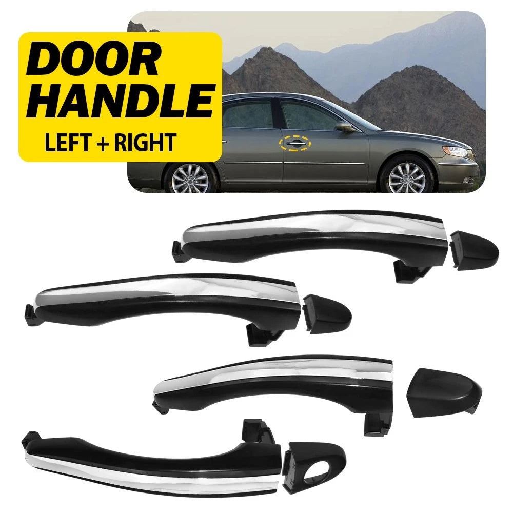 Set of 4 Chrome Outside Door Handles for Hyundai Azera (2006–2011)