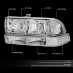 Chrome Housing Smoked LED Fog Light Kit for S10/Blazer (1998–2004)
