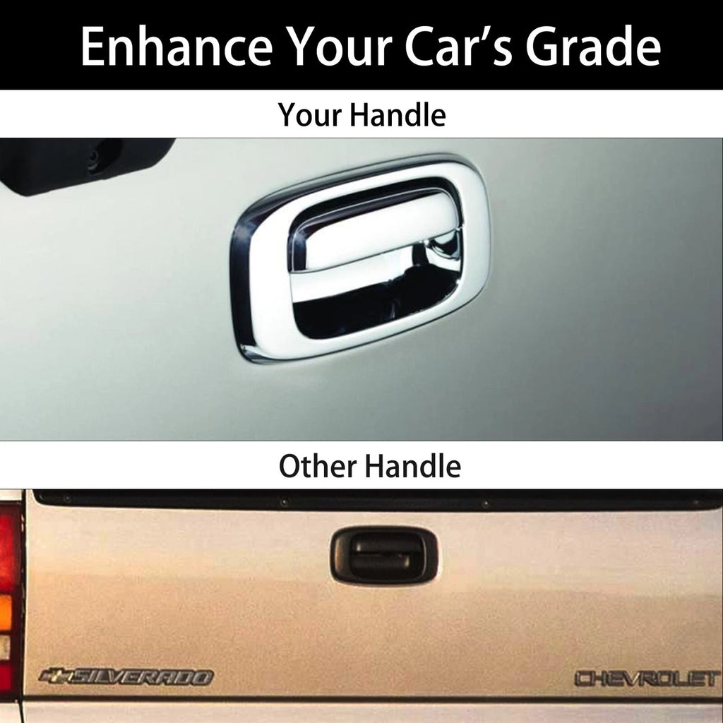 Chrome Tailgate Handle & Bezel Lock Set for Chevy Silverado GMC Sierra (1999-2007)