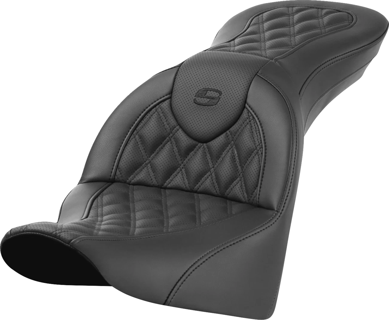 SADDLEMEN Roadsofa Seat for FL (2018–2024) - Lattice Stitch, No Backrest