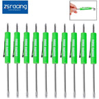Set of 10 Mini Pocket Screwdrivers with Magnetic Tips and Clips