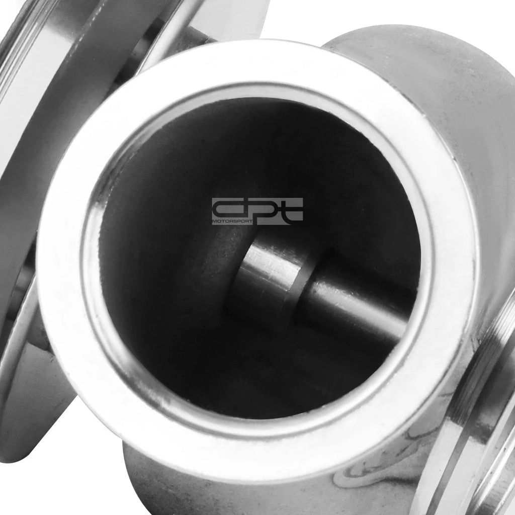 Universal 40mm Turbo V-Band Wastegate Bypass Exhaust + Spring Silver