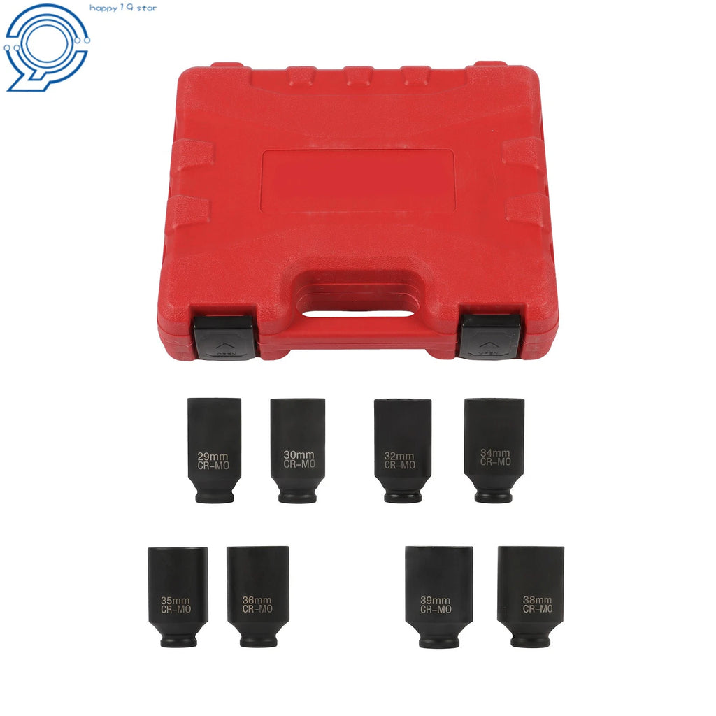 Set of 8 Deep Impact Sockets for Automotive (1" to 1-1/2")