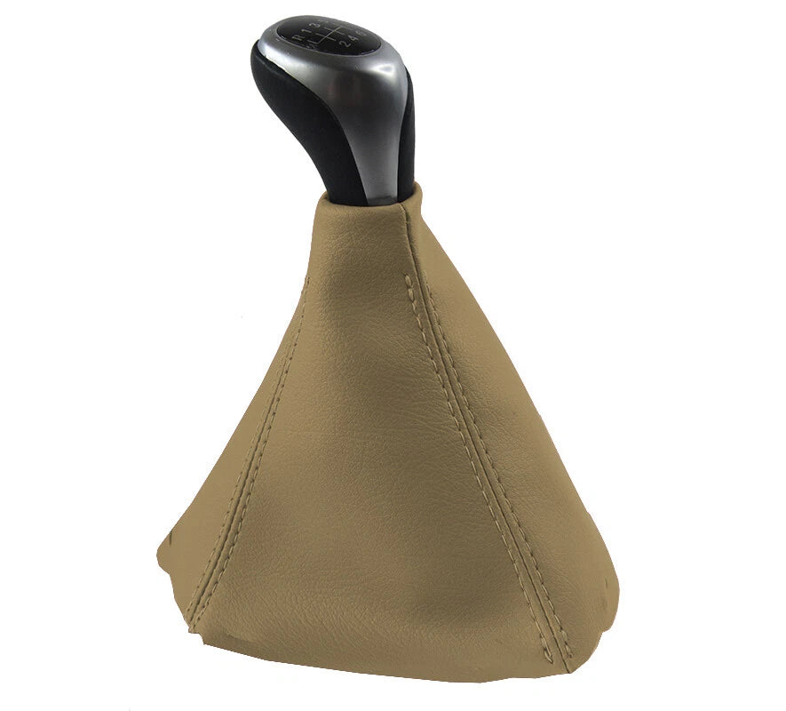 Leather Manual Shift Boot Cover for BMW 3 Series F30 F31 F34 F35 (2000) Beige