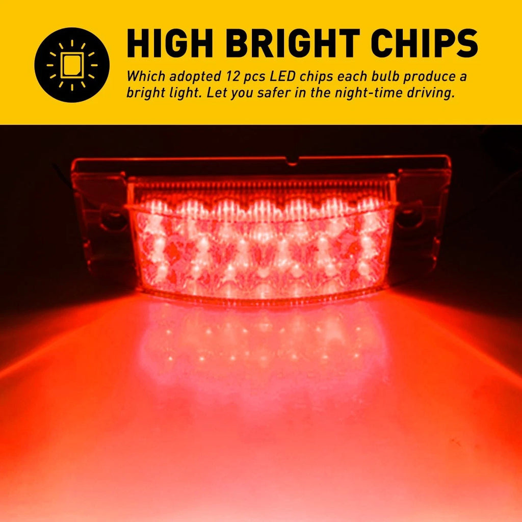 6" Red LED Clearance Marker Light for Truck Trailer Camper (12V)