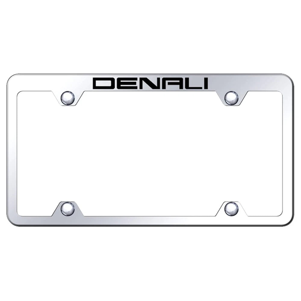 Mirrored Wide Body Truck License Plate Frame -Officially Licensed for GMC Denali