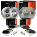 Set of 4 Disc Brake Rotors & Ceramic Pads for Chevy Cruze (2016–2018)