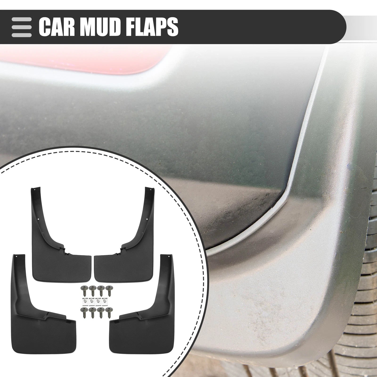 Set of 4 Mud Flaps Splash Guards for Ford Ranger (2019–2022)