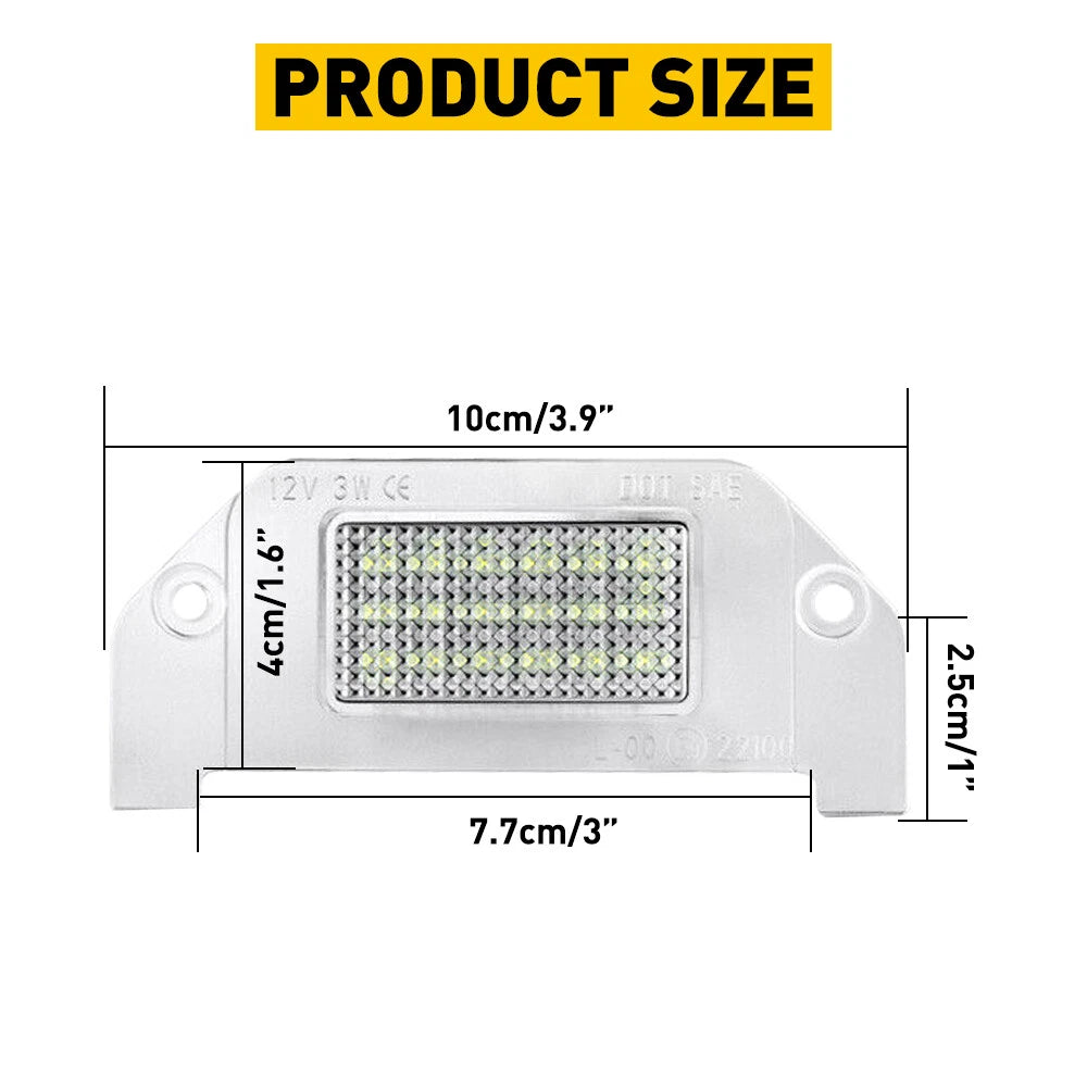 LED License Plate Light for Dodge Avenger Dart Magnum Challenger Charger (2008–2019)