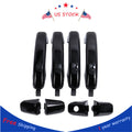 Set of 4 Door Handles for Silverado Sierra (2014–2018) Gloss Black Painted