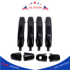 Set of 4 Door Handles for Silverado Sierra (2014–2018) Gloss Black Painted