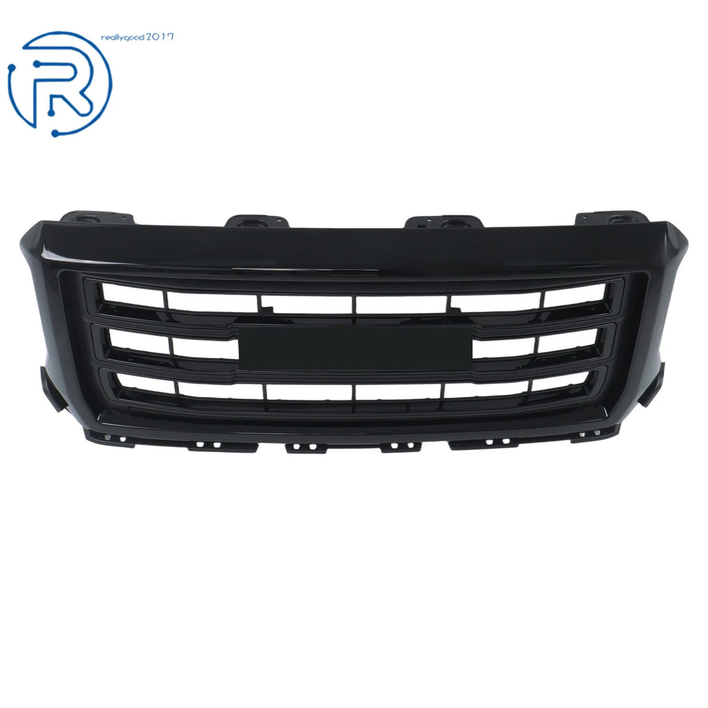 Front Upper Grille for GMC Sierra 1500 (2014-2015) Gloss Black Frame & Bars