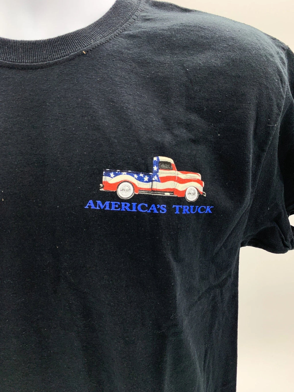 Ford Truck T-Shirt Black Built Ford Tough American Flag for Ford F-Series (1999–2024)