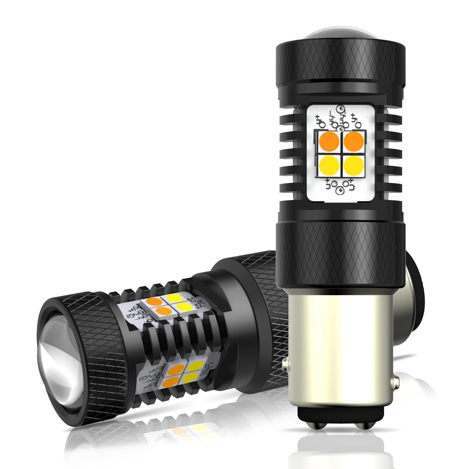 2X AUXITO 1157 LED Turn Signal Light Bulbs Dual Color Switchback 6000K