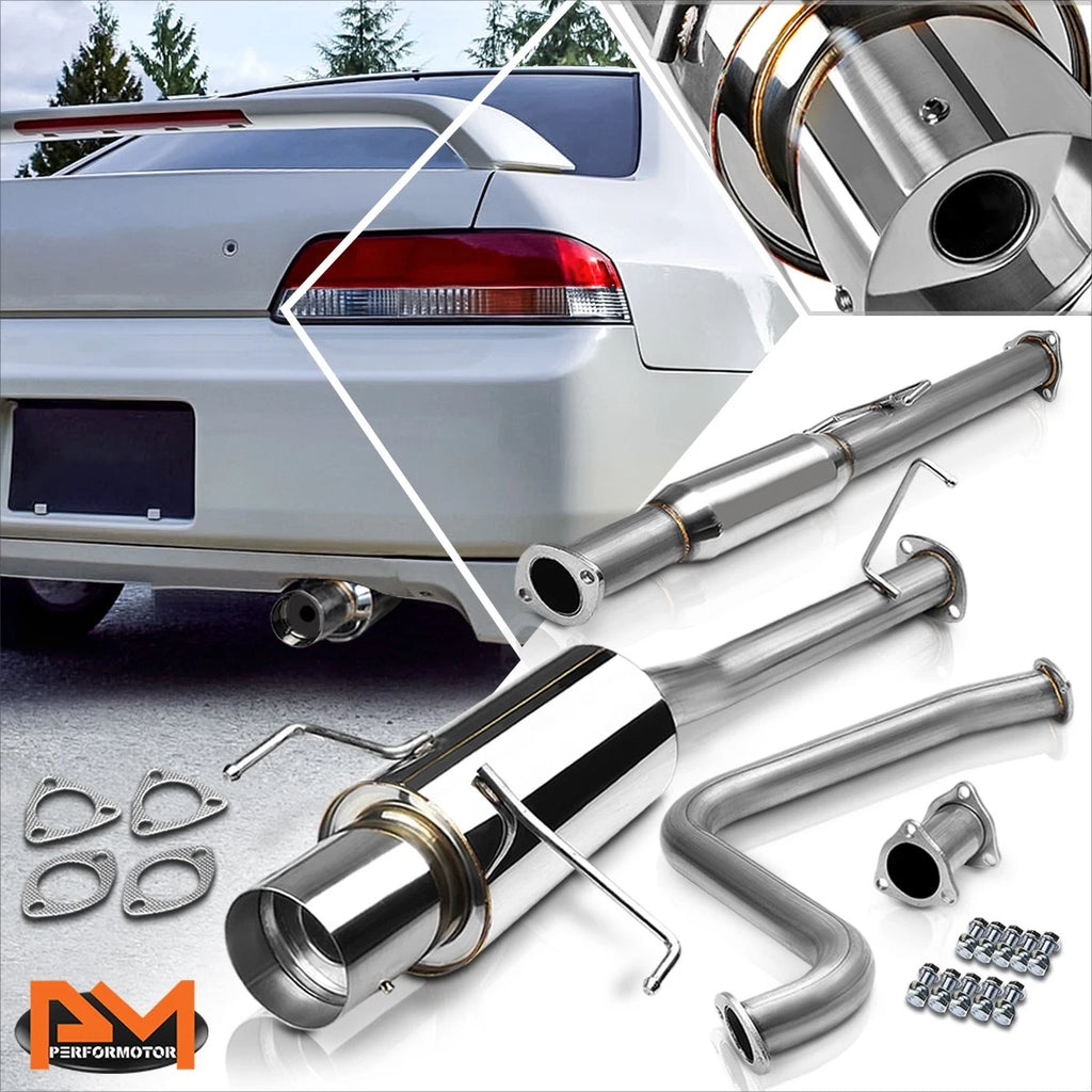 4" Tip Catback Exhaust Muffler for Honda Prelude BB6 H22A4 (1997–2001)