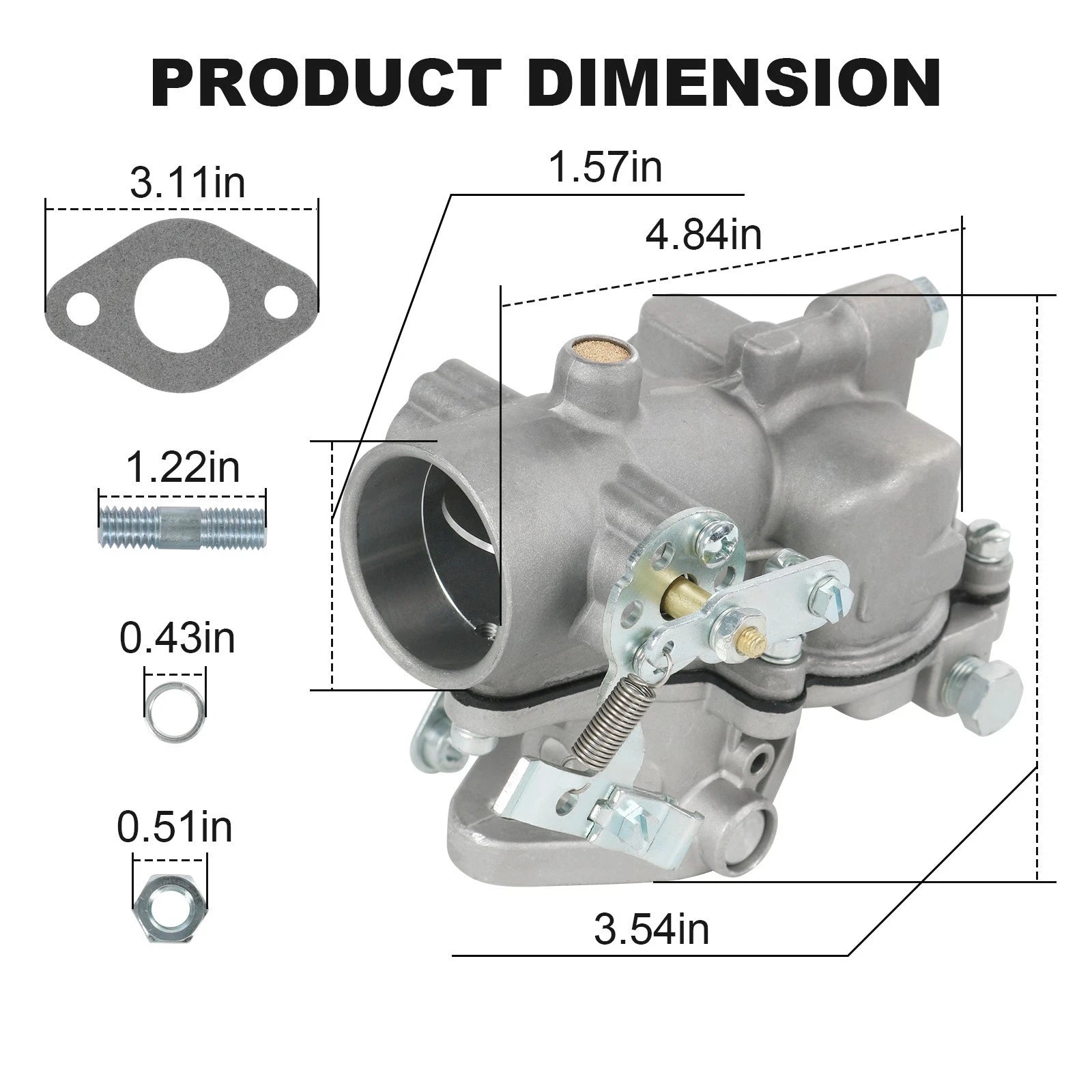 Carburetor for Ford 1.6L Clark Bobcat Skid Steer (Year Unknown)
