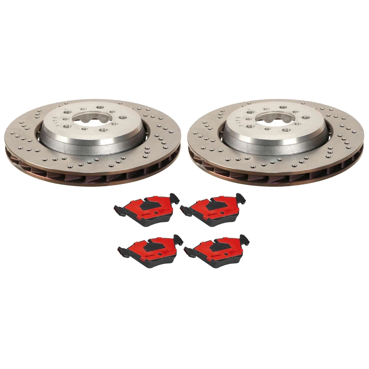 Front Brake Kit with Drilled Rotors & Brembo Ceramic Pads for BMW E46 E85 E86 (2000–2006)