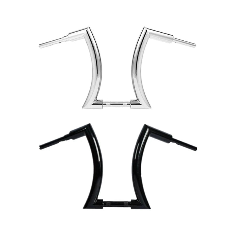 2" Rise 16" Ape Hanger Handlebar for Harley Softail Black/Chrome