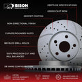Front Brake Kit with Drilled 350mm Rotors & Bosch Ceramic Pads for Dodge Jeep