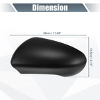 Pair Rearview Mirror Cover Cap Matte Black for Nissan Qashqai J10 (2007–2014)