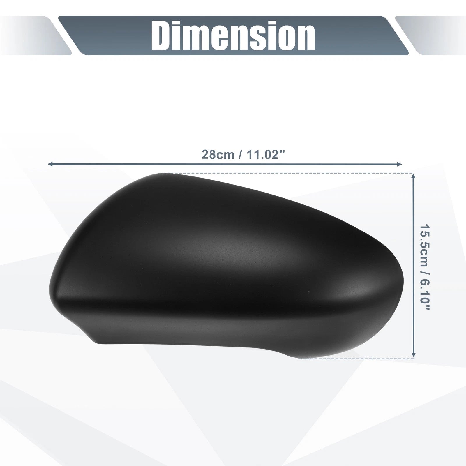 Pair Rearview Mirror Cover Cap Matte Black for Nissan Qashqai J10 (2007–2014)