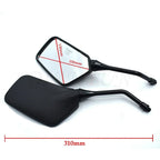 Pair Chrome Motorcycle Rearview Mirrors for Scooter ATV Bike - 10mm