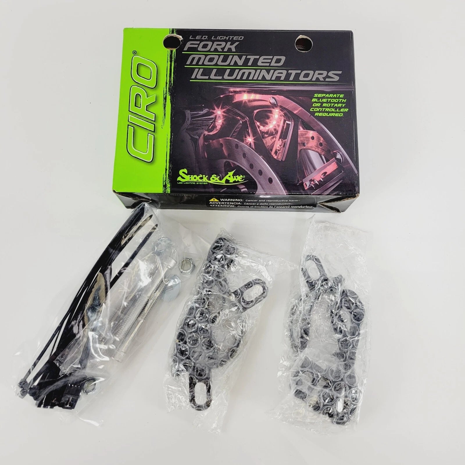 Ciro Fork Mounted Illuminators 41009 for Harley Davidson Touring (2000–Up)