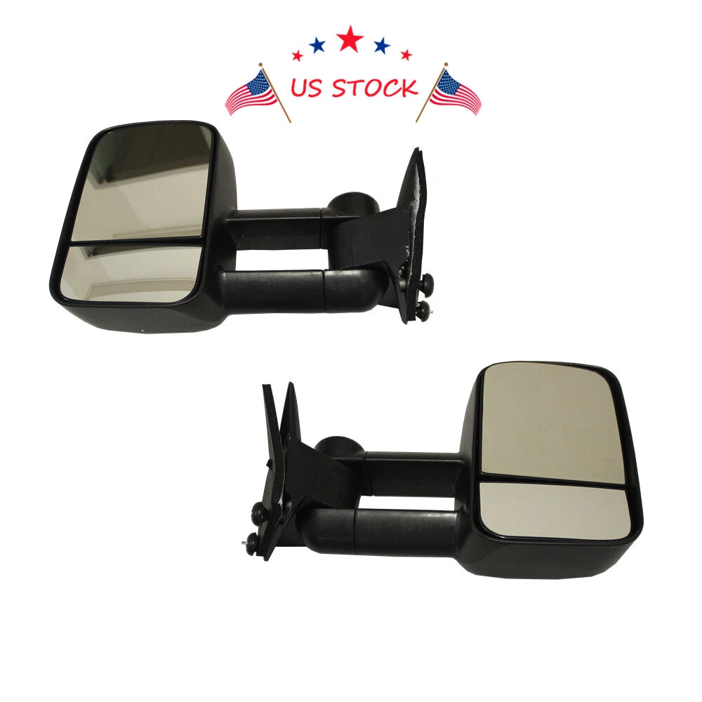Set of 2 Towing Manual Side View Mirrors for Chevy GMC (1988–1998)
