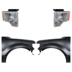 Fender Kit for Ford F-150 (2009–2014) Black CAPA Front Driver & Passenger