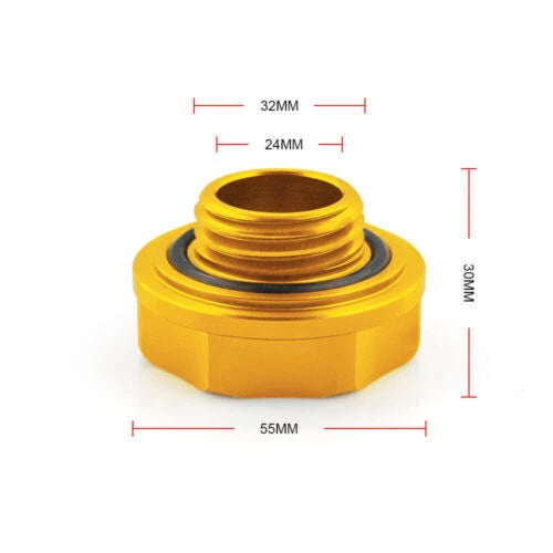 JDM Billet Oil Filler Cap, Radiator Cap & Battery Tie Down for Honda Civic