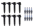 Set of 8 Ignition Coils & Iridium Spark Plugs for Lexus Toyota V8