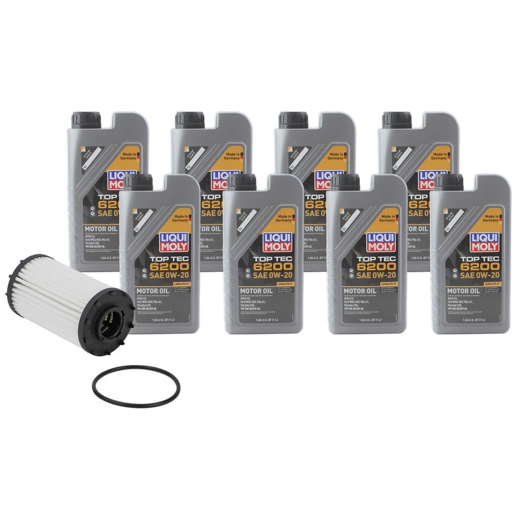 Liqui Moly Top Tec 6200 0W-20 Engine Oil Change Kit for Audi A6 A8 (1998–2023)