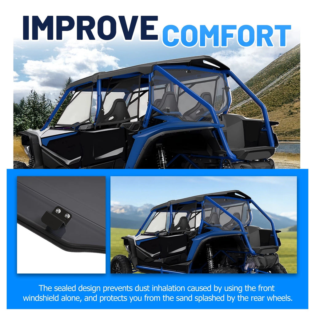 Smoke Rear Windshield for Honda Talon 1000X-4 (2020–2023)