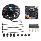 12V Engine Cooling Fan with 80W Motor for Modified Vehicles